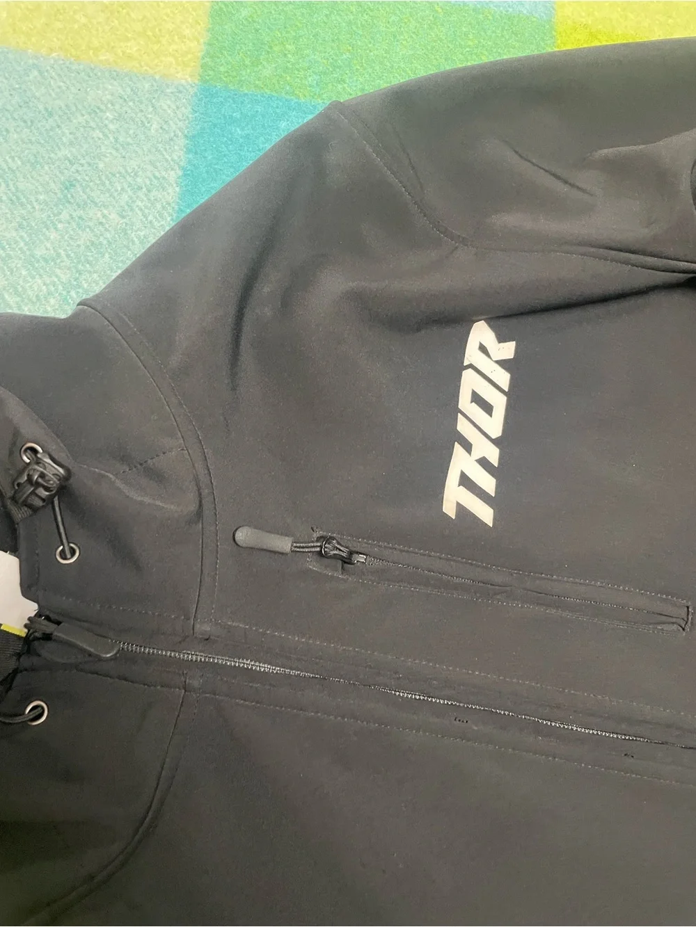 thor Black Hooded Performance Softshell Jacket